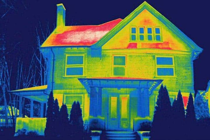 home defense in thermal view